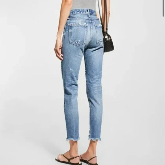 Moussy Merry Distressed Tapered Jeans - Picture 7 of 11